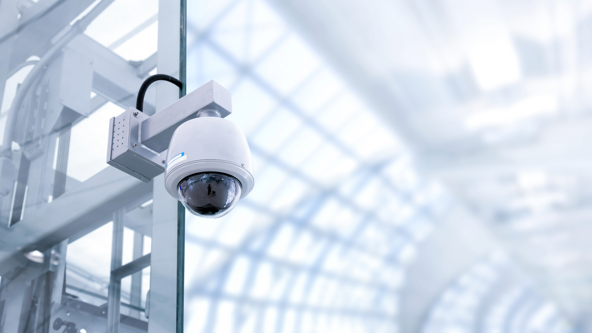 cctv surveillance cameras installed on a business